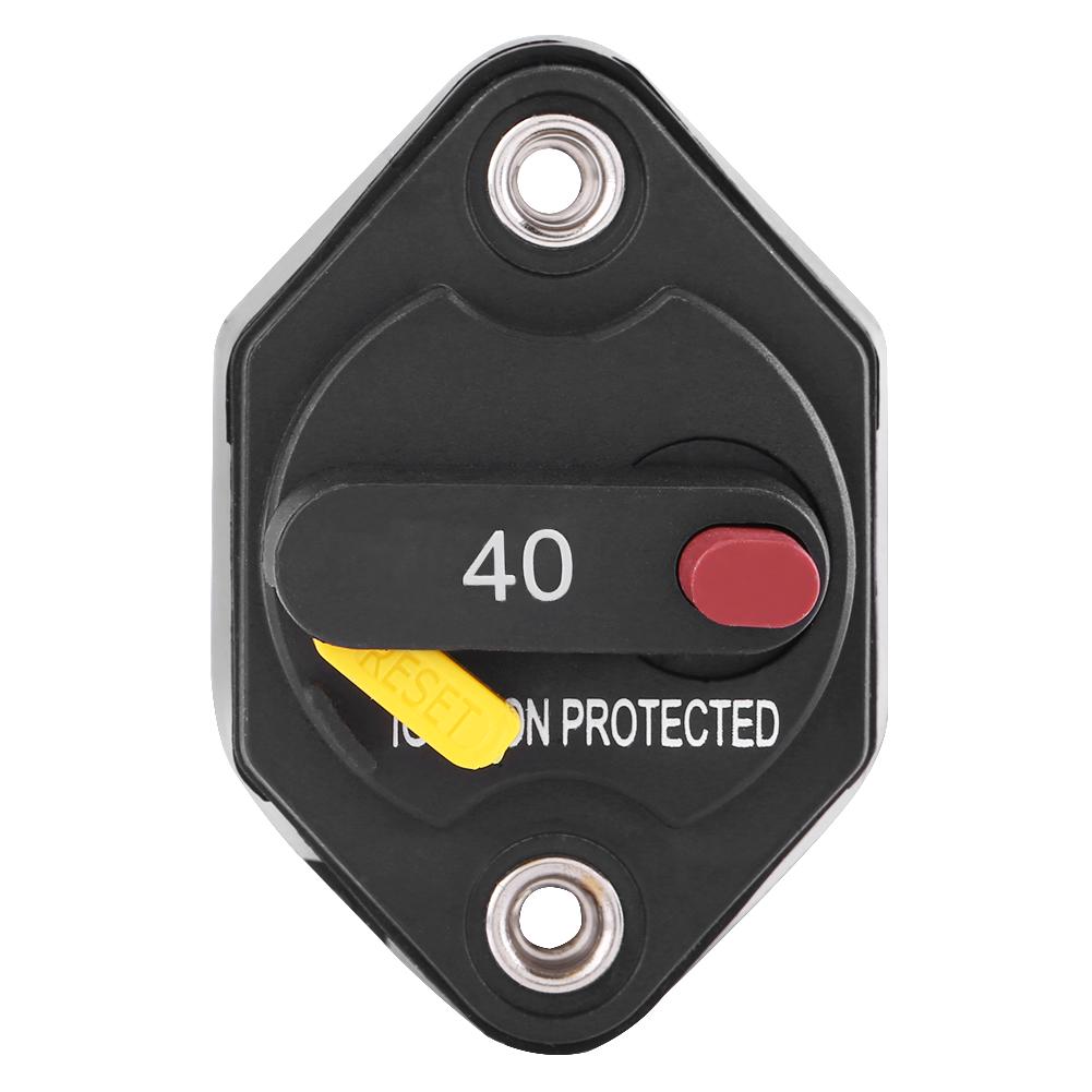 40 Amp Manual Reset Circuit Breaker Switch Car Boat Fuse Holder Waterproof