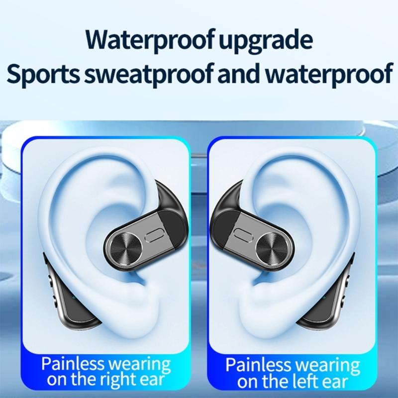 Wireless Open Ear Earphone Headphones Wireless Chip LED Power Indicator Gym Compatible Auditory Gear