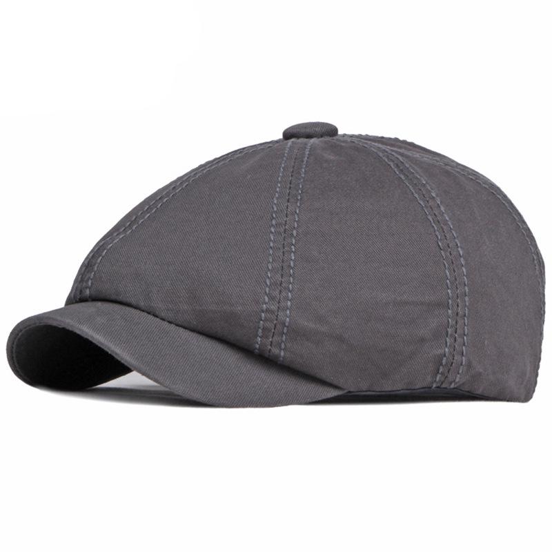 Unisex Vintage Cotton Duckbill Cap: Spring, Autumn & Winter Retro Solid Beret