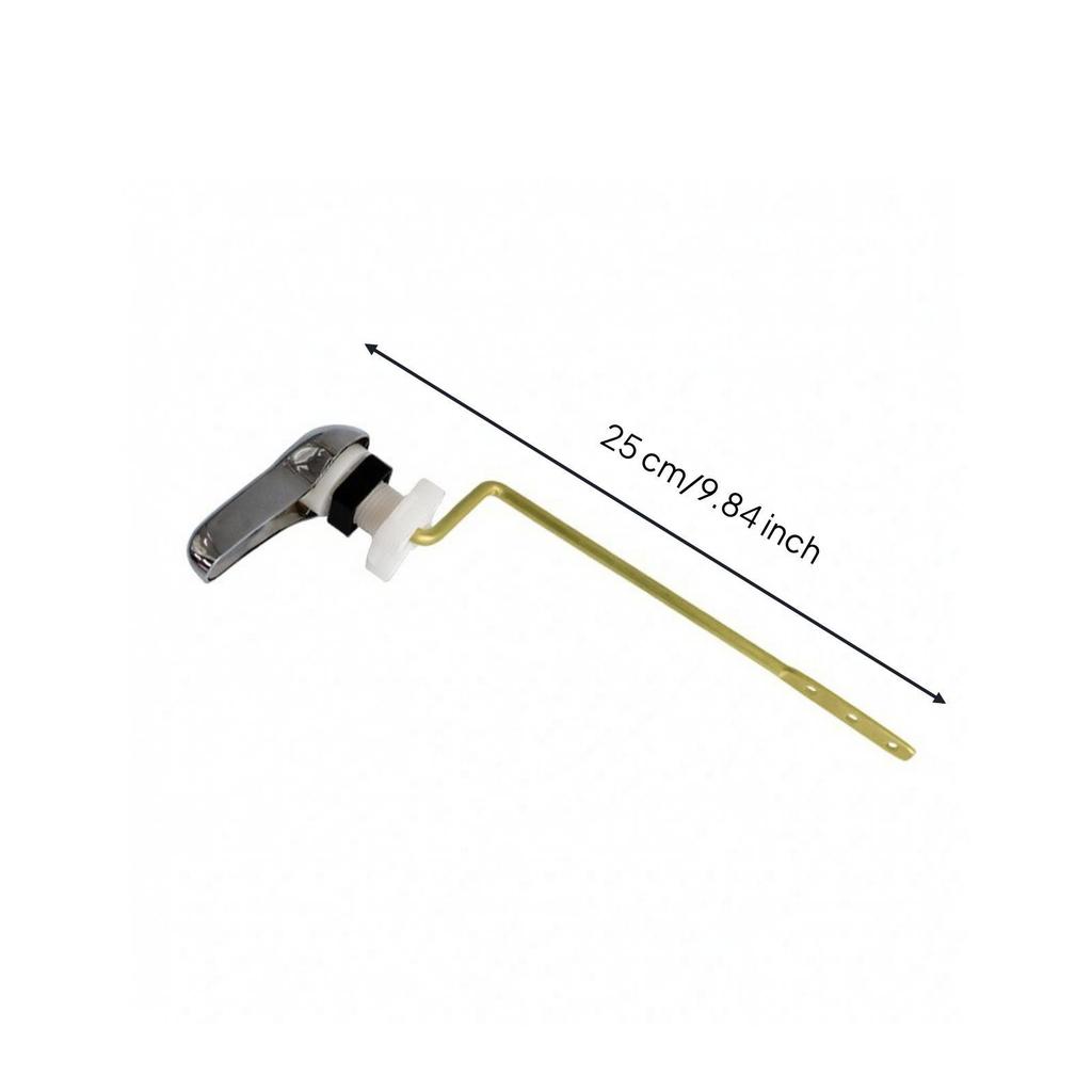 Toilet Flush Handle | Polished Chrome Finish, Tank Lever with Metal Rod,