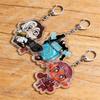Hot Game Keychains for Accessories Bag FFXIV Samurai Red Black Mage Summoner Gunbreaker Dancer Keyrings Machinist Fans Gifts