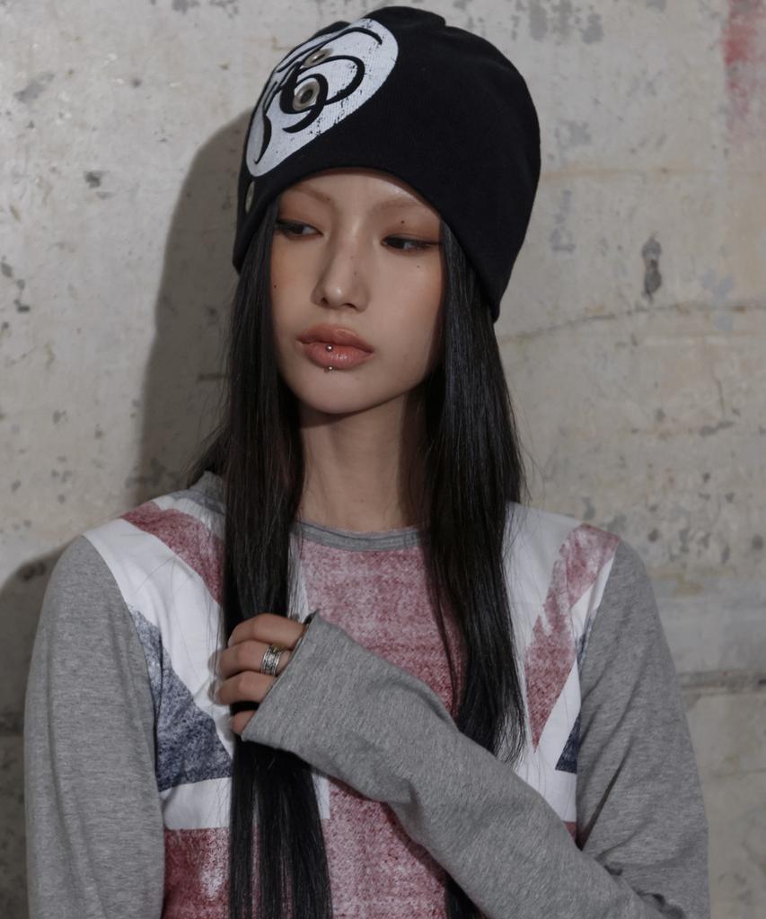 FANCY CLUB Fy Eyelet Beanie (Black) F25Ze033