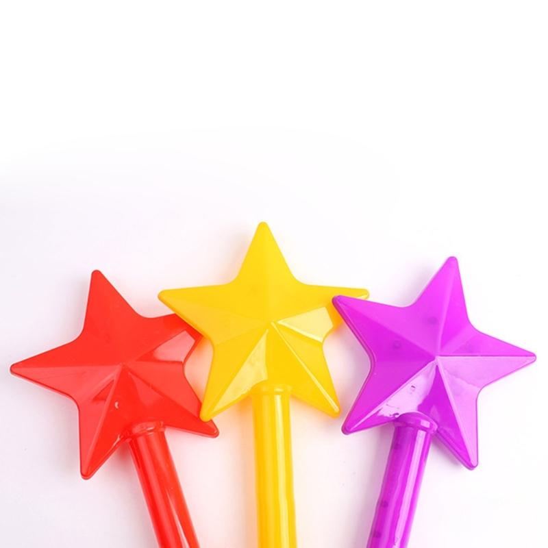 Varinha de Fada Brilhante Estrela de Cinco Pontas Varinha Atacado para Crianças Adultos Brincadeira ao Ar Livre de Verão Festa Suprimento Mercado de Pulgas 10PCS