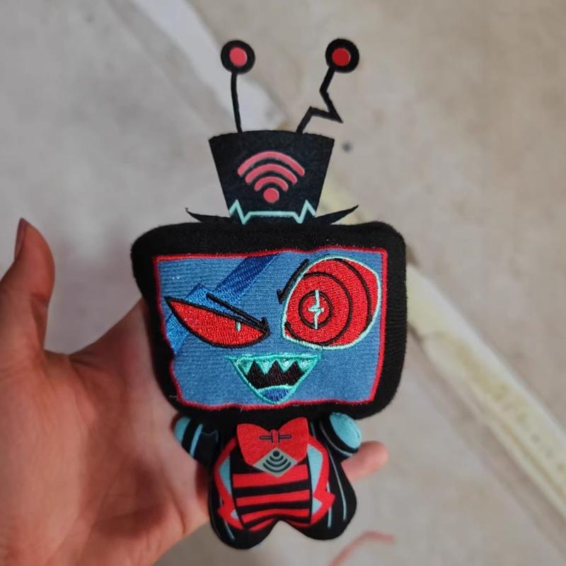 New  10cm Hazbin Hotel Vox Lucifer Ko Version Not Genuine Plush Doll Cute Anime Peripherals Toy Birthday Christmas Gift