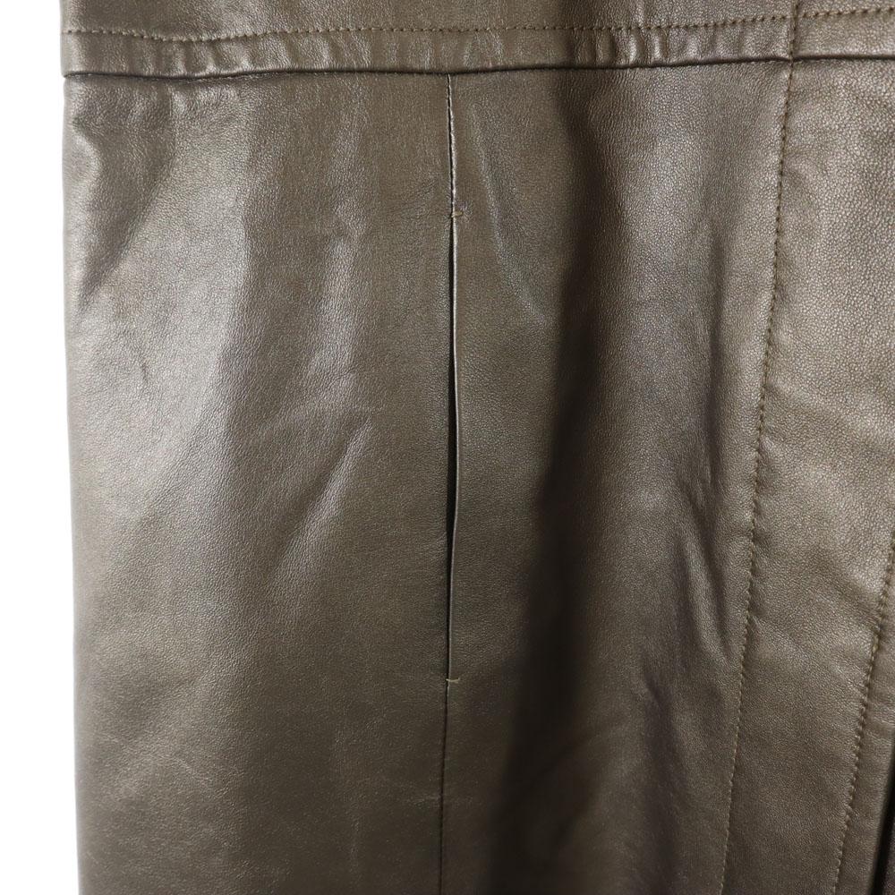 BALMAIN Sheepskin Leather coat 13 Brown PARIS Women Used