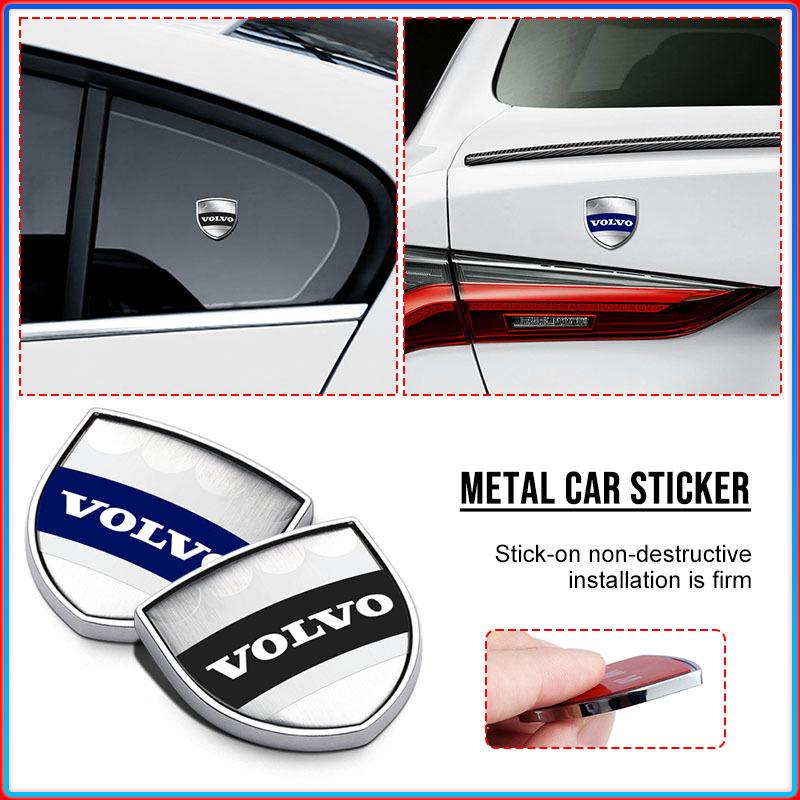 Car Metal Sticker Custom Shield Car Rear Trunk Shield Emblem Badge Sticker For Volvo XC60 XC90 S60 S80 S40 V40 V60 V70 V50 XC70