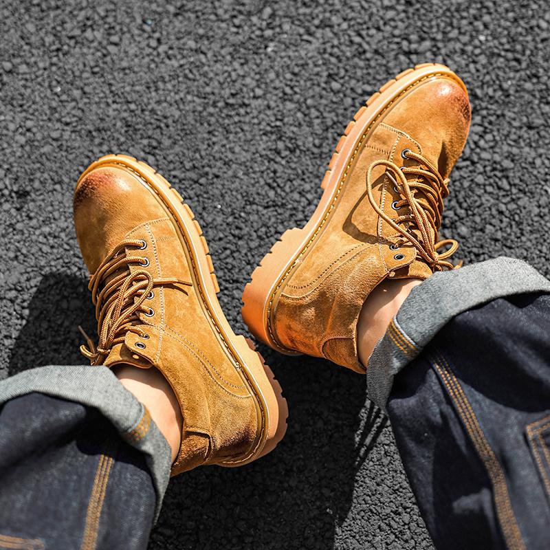 Outdoor Vintage Men Boots 2024 New Autumn Winter Shoes High Quality Men's Leather Boots Lace-up Men's Mountaineering Ankle Boots