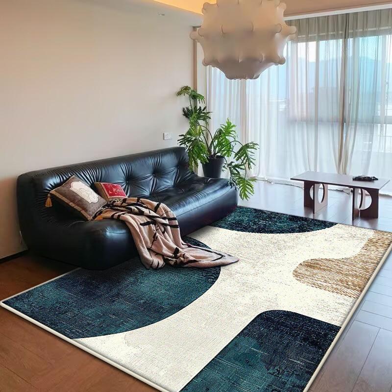 Tapis abstraits style nordique pour salon, décoration moderne, tapis de maison, tapis de chambre à coucher luxe léger, tapis antidérapant lavable