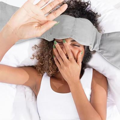Weighted Sleep Mask with Light Blocking Soft Fatigue Relief Sleep Mask Microbead Filling Eye Mask for Travel Home