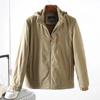Autumn and Winter Fleece Lined Warm Hooded Jacket Men's Coat Waterproof Jacket Outdoor Hiking Hooded Windbreaker