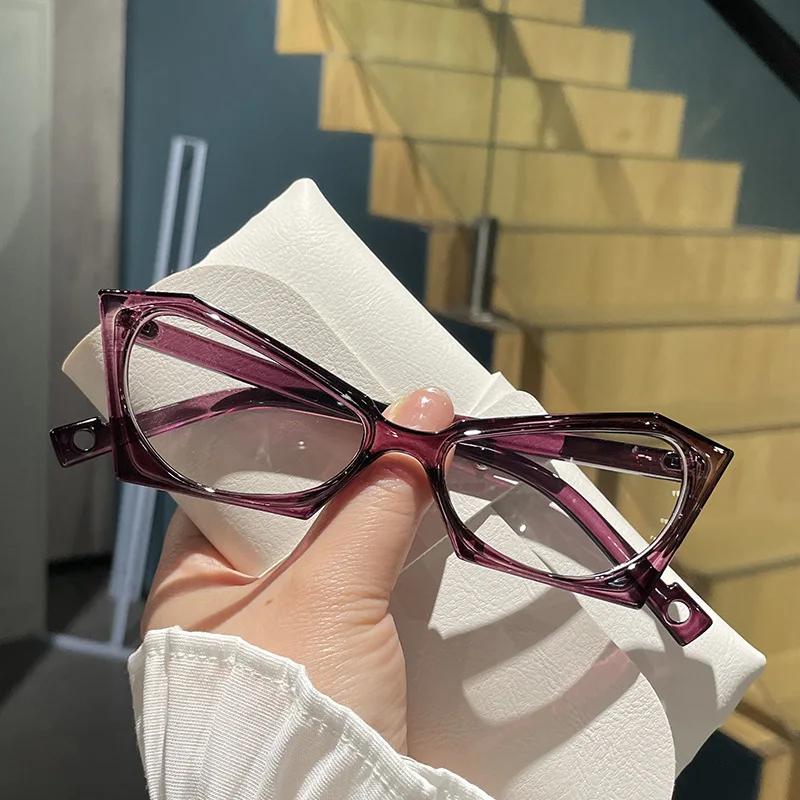 Vintage Anti Blue Light Optical Cat Eye Butterfly Glasses - Women Luxury Brand Designer Myopia Prescription New Sexy Eyewear Frame