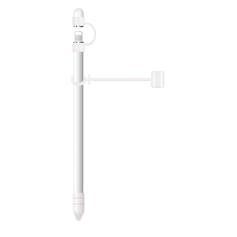 

Silicone Cap Holder + Nib Cover + Connector Adapter Tether for Apple Pencil