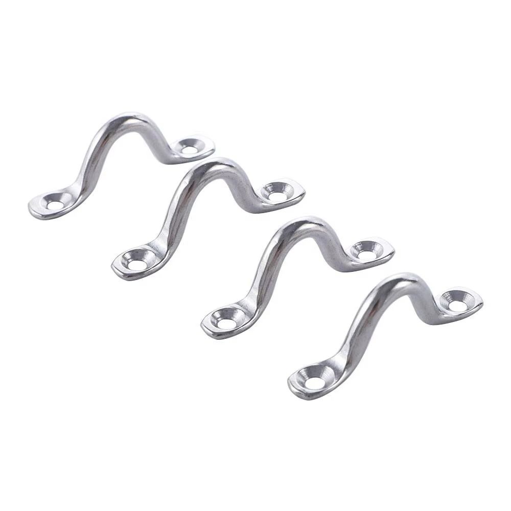 4Pcs 5/6/8mm Wire Eye Straps 316 Stainless Steel Deck Loop Canopy Engines Accessories