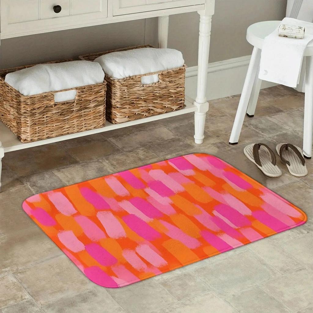 1PC Hamster Pattern Kitchen Rug Non-Slip Door Mats Pop design Bathroom Rug Bath Mat Carpet for Home Sink Laundry Decor