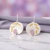 Rose Chalcedony Gemstone 925 Sterling Silver Jewelry Handmade Earrings 1.73" EE-176-7
