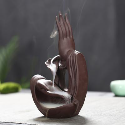 Keramische Boeddha Hand Mode Wierookbrander Feest Thuis Houder Thuis Meditatie Decoratie Wierookvat