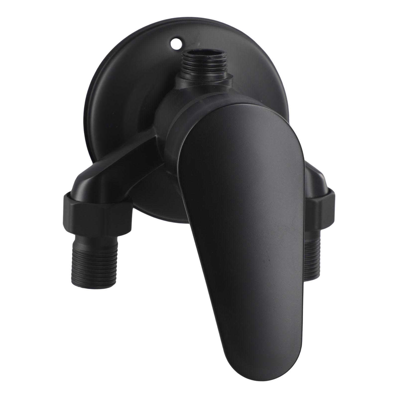 Wall Mounted Brass Mixing Valve for Hot and Cold Water Matte Black Finish