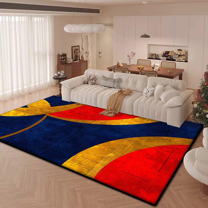 Nordic Geometric Abstract Carpet Living Room Light Luxury Decoration Home Large Area Rugs Bedroom Easy Clean Plush Floor Mats