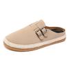 Platform Mules Man Open Back Casual Shoes Half Shoes For Men Backless Loafers Slippers Closed-Toe Slides Sandal Slip On Flats