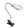 Flexible Hands Free Magnifying Glass Desk Lamp Bright LED Lighted Magnifier with Clamp for Reading Cross Stitch