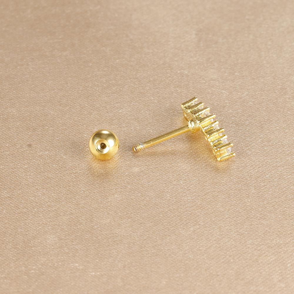 1 Stück 316L Edelstahl Geometrie Ohrstecker Für Frauen Mode Stern Mond Lappen Daith Helix Knorpel Ohrring Piercing Zirkon