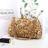 Pearl Sequin Crossbody Bag: Elegant European & American Style, Double Chain, Solid Color, Luxury Shoulder Evening Accessory