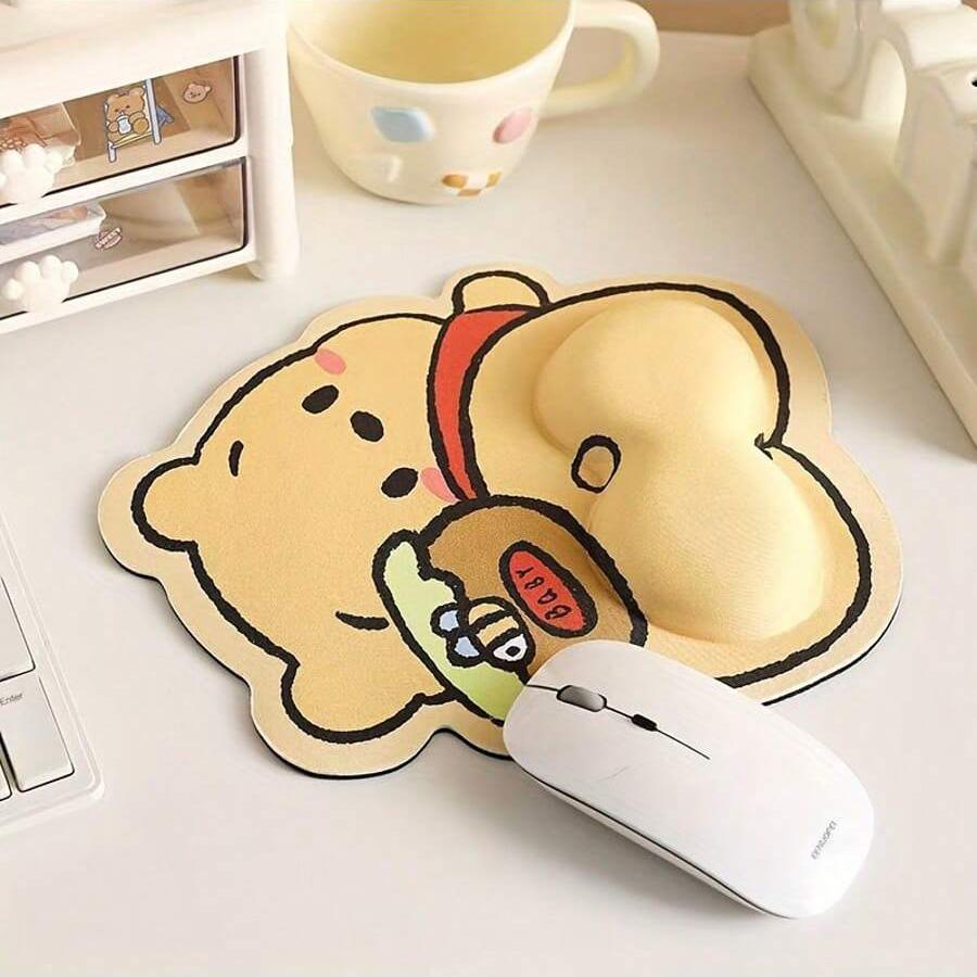 MINISO Cartoon Characters Cartoon Ergonomic Wrist Rest Mouse Pad, A Cute Character Design for Computer Users with A Thickened Rubber Wrist Rest