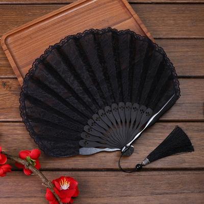 Handmade Lace Shell Fan High-end Dance Fan Retro Japanese Folding Fan  Photo Props