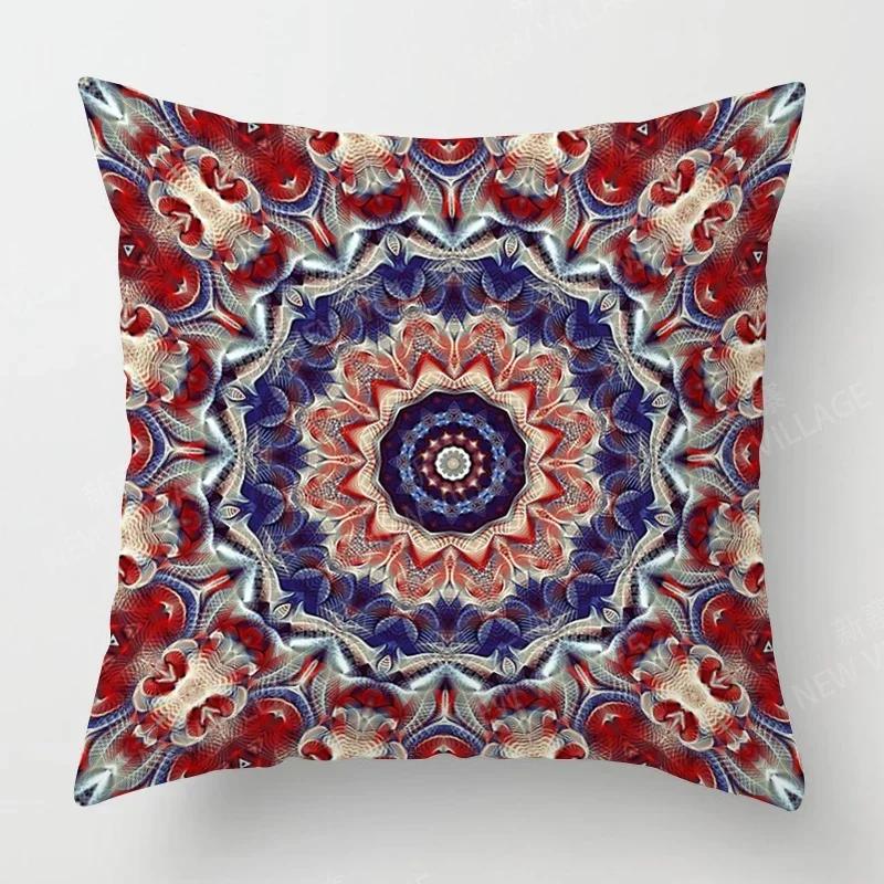 Fall Home Decor Autumn Living Room Throw Pillow Cover Sofa Boho Cushion Cover Mandala