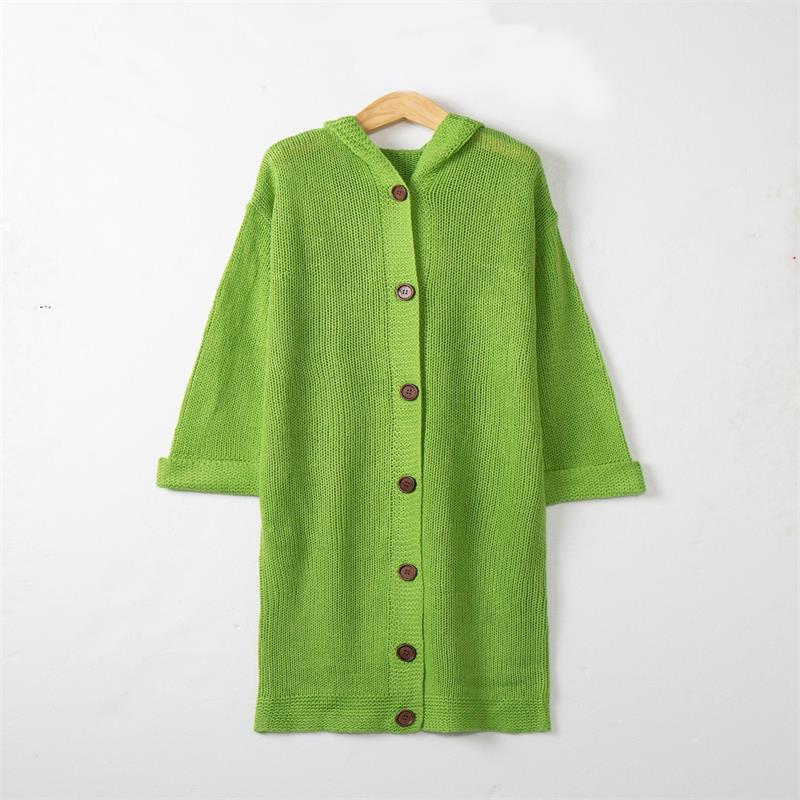 Cappotto da donna in maglia a maniche lunghe caldo con cappuccio caldo cardigan Cappotto invernale Moda Plus Size Maglione lavorato a maglia Cappotto lungo da donna Mantello Outwear