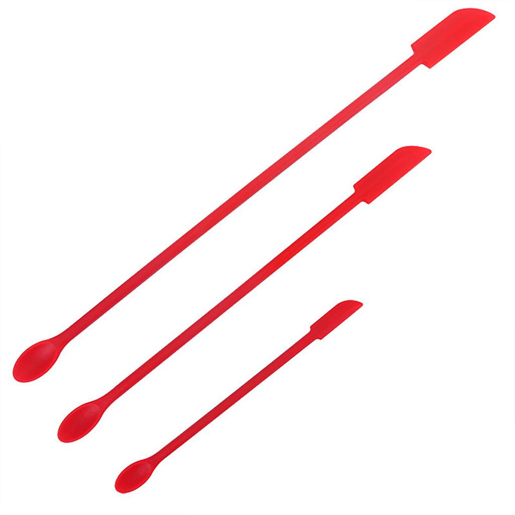 3PCS Mini Silikon Spachtel Reusable Mehrzweck Doppel-Headed Schaber