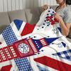 Herz Cartoon Kunstmuster London Big Ben weiche warme Plüschdecke Schlafsaal Sofa Wohnzimmer Haustier Zuhause Schlafzimmer Geschenk Nickerchen Zuhause Flanell