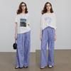 Chuyu 2025 Summer Relaxed Plaid Wide-Leg Casual Pants