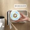 Waterproof toilet tissue box, no-drill installation, with a shaft, creative toilet roll paper dispenser, wall-mounted storage rack