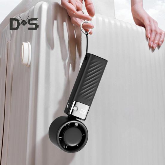 Handheld Cooling Fan with Digital Display Strong Airflow 1-199 Speed Low Noise Battery-Powered Portable Personal Fan