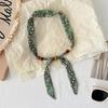 New Korean Version Versatile Polka Dot Beaded Narrow Silk Scarf Women's Summer Decoration Long Scarf Adjustable Fashion Accessories