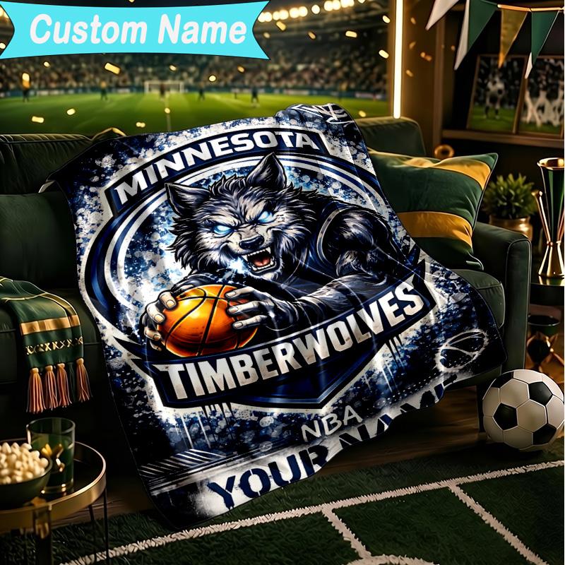 1PC Custom Name Blanket Minnesota Logo Flannel blankets Patterns Throw Blanket All-Season Soft Gift for Couch, Bed, Camping, Birthday gifts
