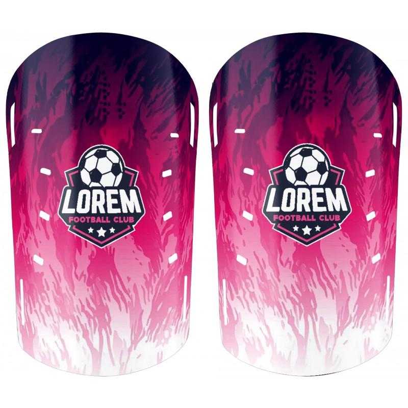 Professional Soccer Shin Guards With Sublimation Print Training Match Use