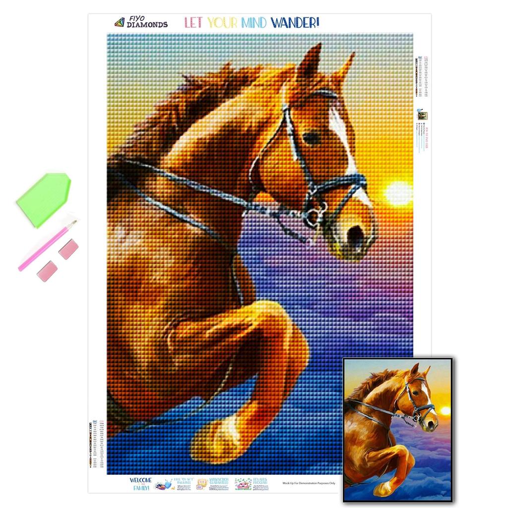 Diamond Painting Horse Full Square Round Craft Kit Diamond Embroidery Animal Mosaic Art Rhinestone Home Decoration