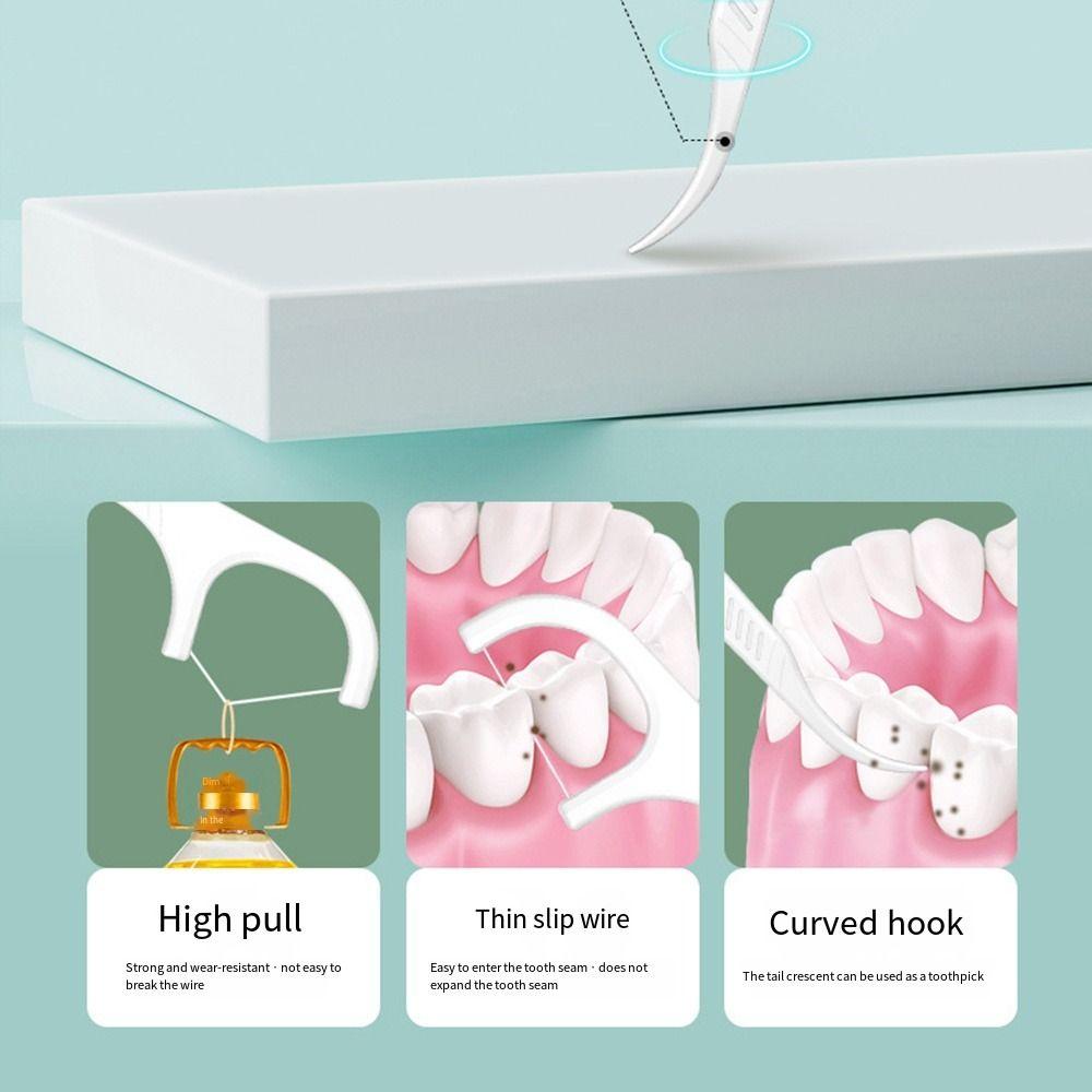 10 Pcs/box Dustproof Floss Toothpick Set Plastic Oral Cleaning Floss Pick Dispenser Tooth Care Mini Teeth Floss Storage Box
