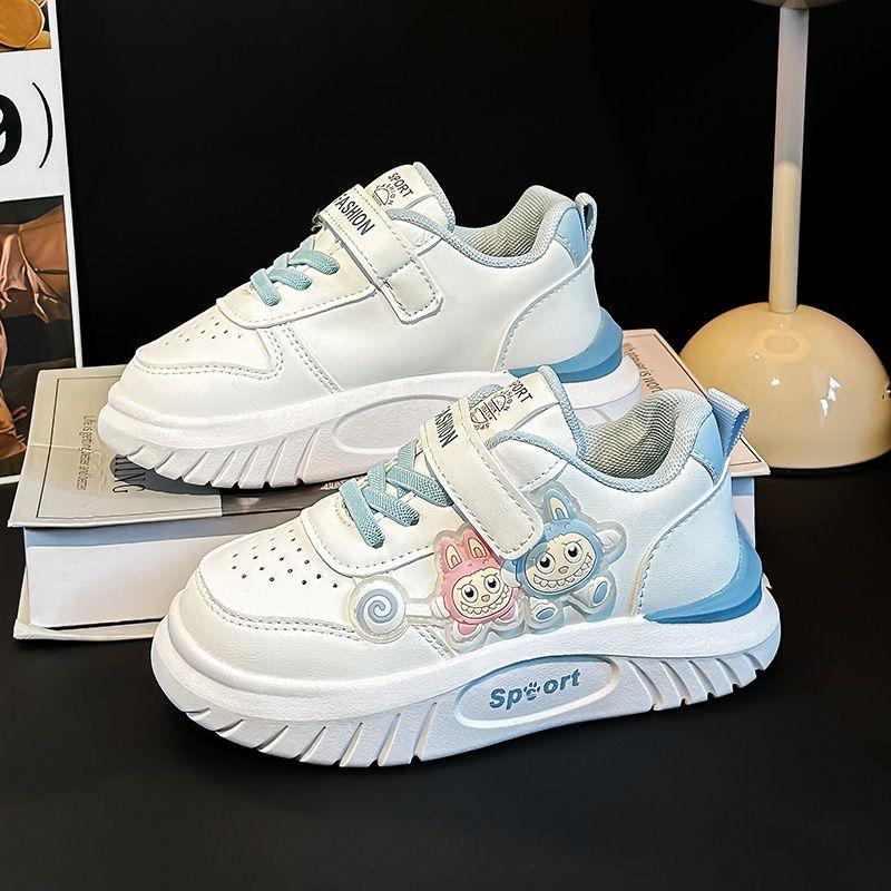 Girls Board Shoes, Spring White Sneakers, Children's Cute Sports Shoes, Boys' Anti-slip Casual Shoes