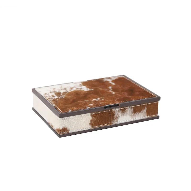 European Modern Light Luxury Horsehair Decoration Storage Box Home Bedroom Soft Jewelry