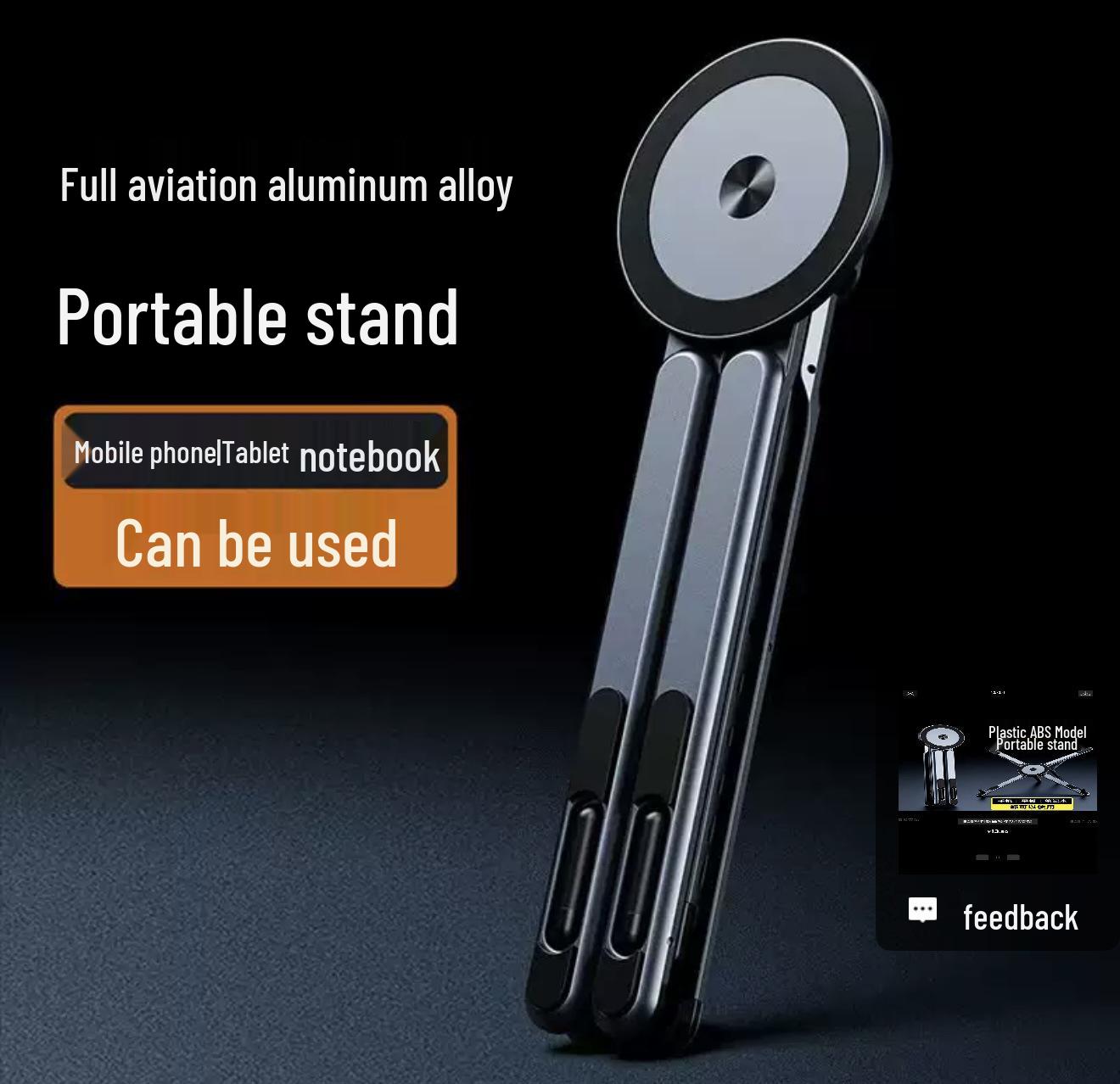

New Multifunctional Magnetic Stand for Laptop, Tablet, and Phone - Adjustable, Portable, Heightening, Cooling Plastic