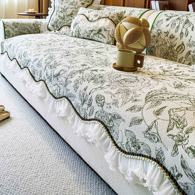 Home Sofa Cushion Luxury Chenille Lace Couch Cushion Wear-resistant Non-slip Sofa Cover Cloth Four Seasons Universal Slipcover