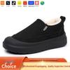 Men's Slip-On Snow Boots: Warm, Plush-Lined, Comfortable, Cotton Winter Boots