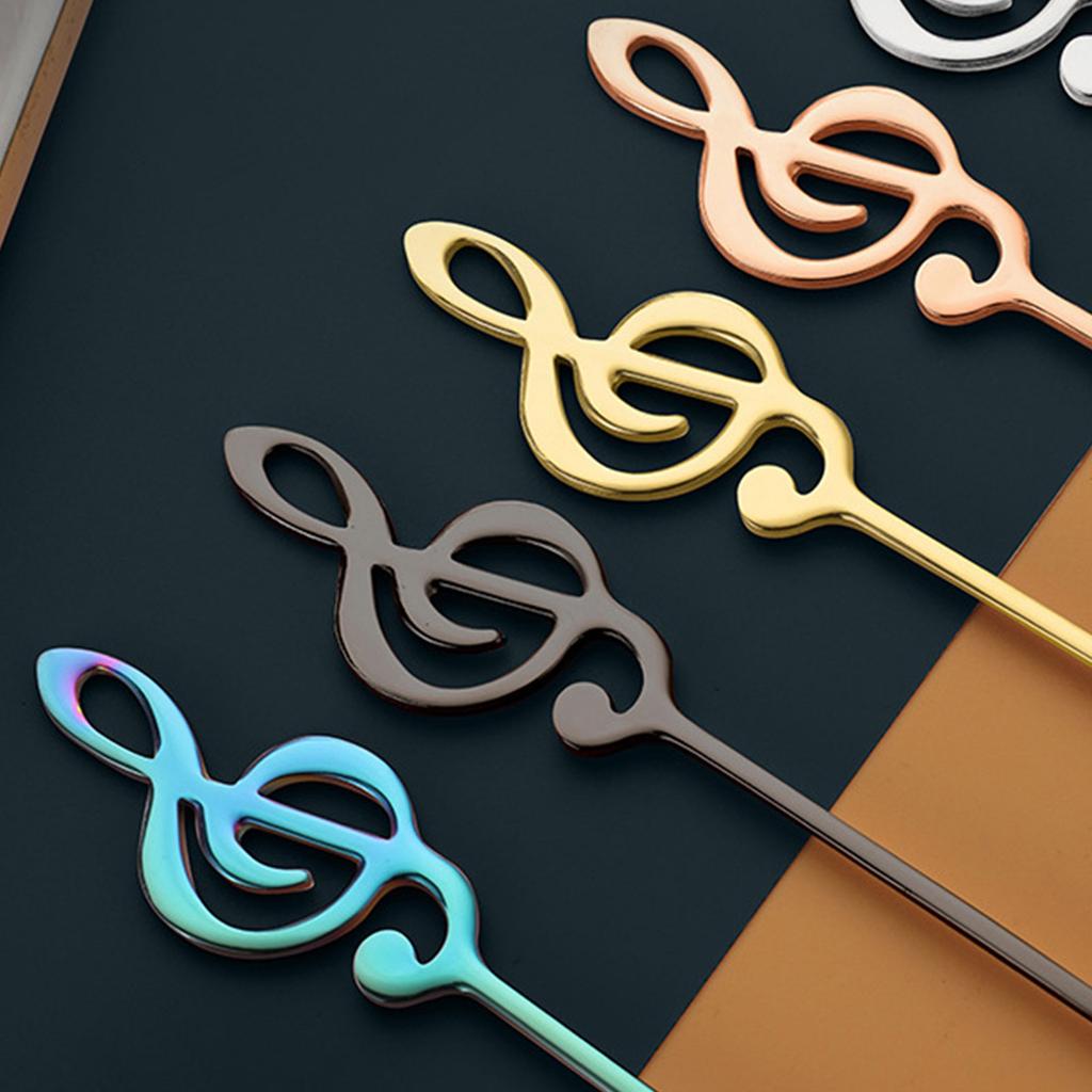 304 Stainless Coffee Stirring Spoon Musical Note Spoon Mug Teaspoons Music Bar Ice Cream Creative Gift Kitchen Tableware