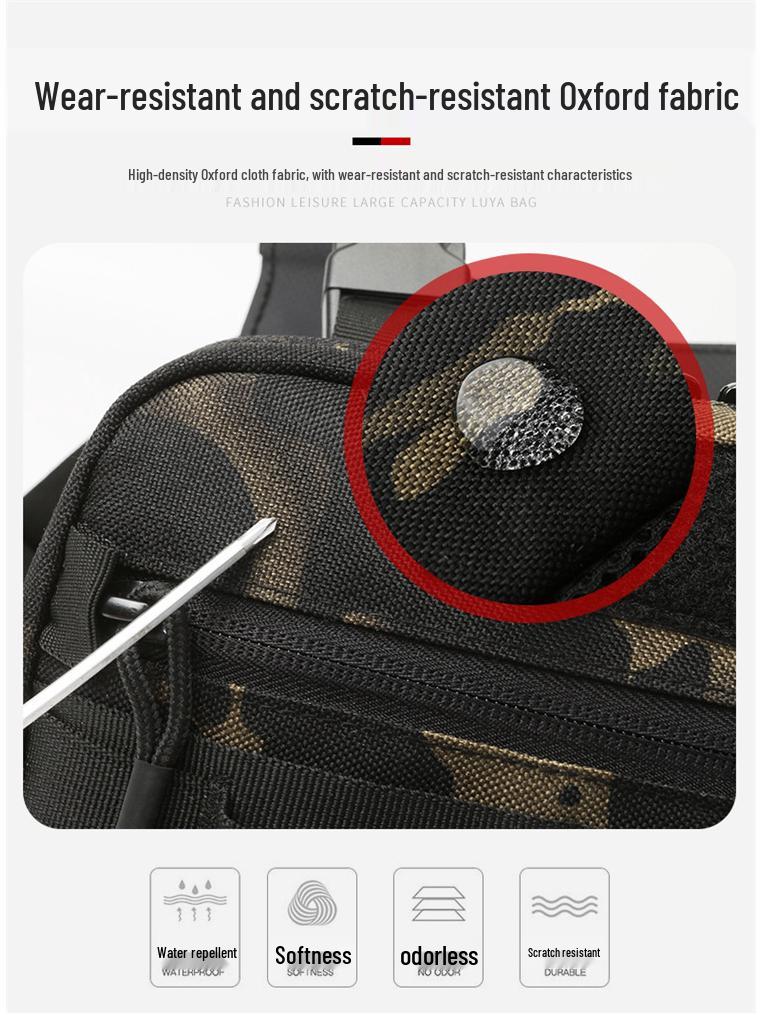 Tactical Chest Pack: Multifunctional Camouflage Vest Bag for Men's Outdoor Sports & Cycling