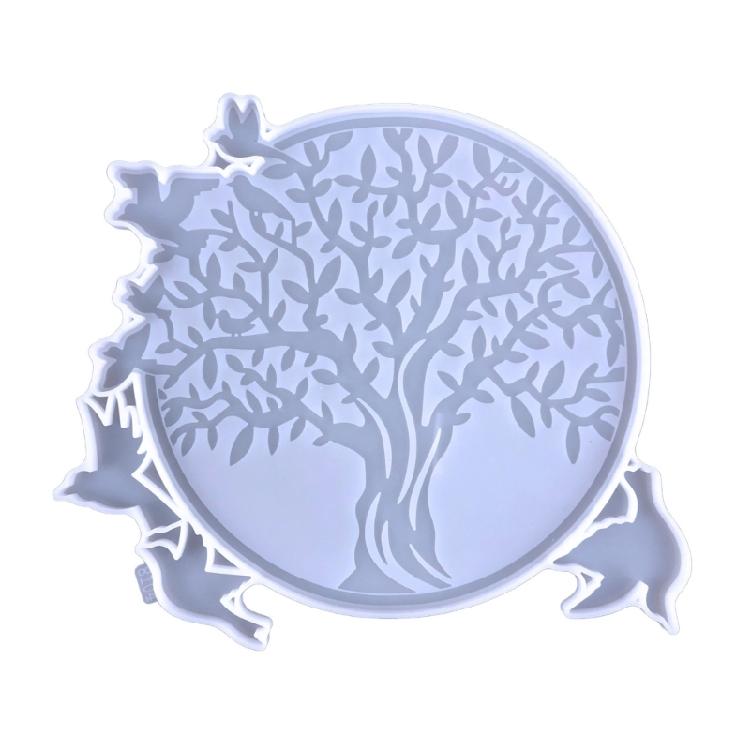 

Tree-of-Life and Bird Wall Art Silicone Molds Epoxy Resin Casting Molds for DIY 1 чистий