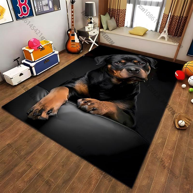 Adorable dog in thoughtful pose carpet Yoga living room room decor children's crawling mat doormat area rug games mat