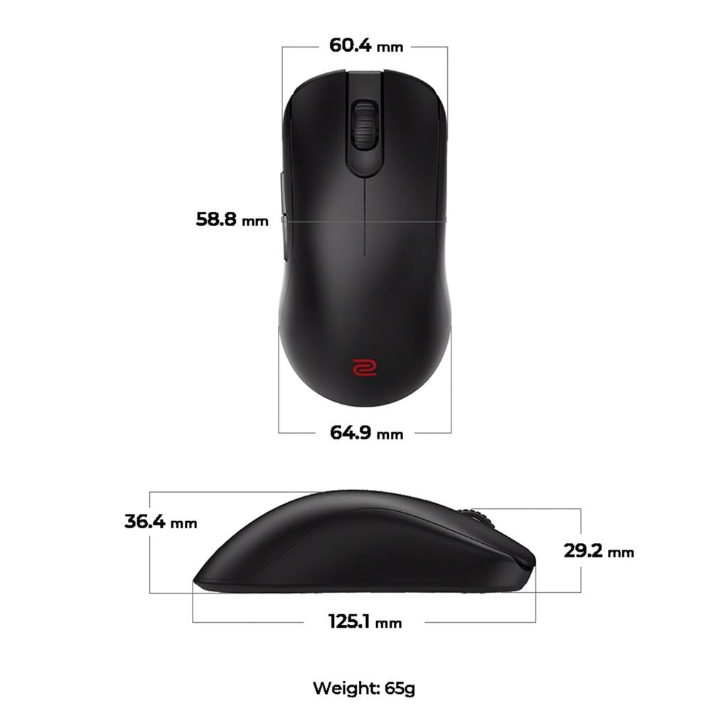 BenQ Japan BenQ ZOWIE Kabellose Gaming-Maus Kabelloser Empfänger FK2-DW (Niedrigprofil/Ambidential/65g/3950 Sensor/4000Hz/Verbessert
